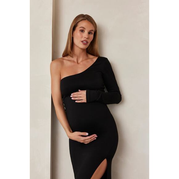 BUMPSUIT BLACK ONE SHOULDER EVENING DRESS - Picture 4 of 5